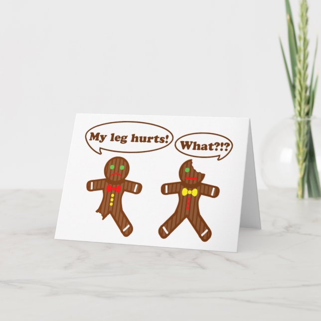 Gingerbread Humour Holiday Card (Front)