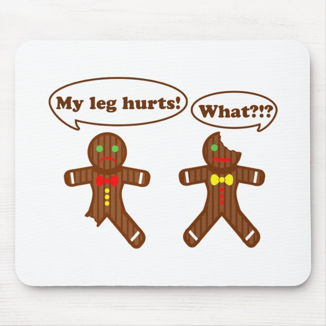 Gingerbread Humour Mouse Mat (Front)