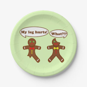 Gingerbread Humour Paper Plate