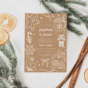 Gingerbread & Jammies   Cosy Christmas Girls Night Invitation