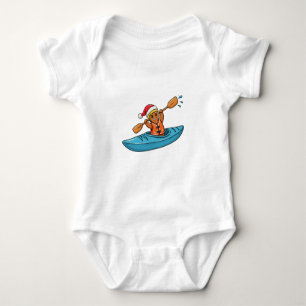 Gingerbread Kayaker Christmas 2026 Holiday Water Baby Bodysuit
