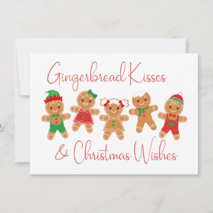 Gingerbread Kisses & Christmas Wishes Card