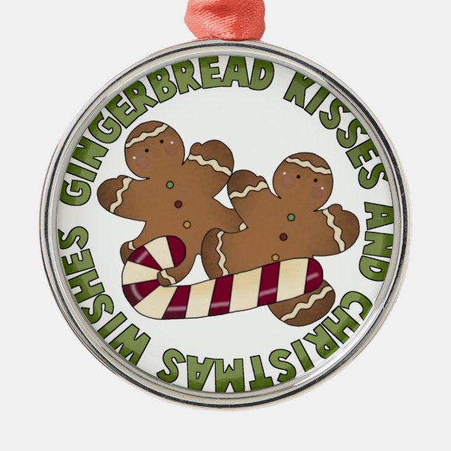 Gingerbread Kisses Keepsake Ornament (Front)