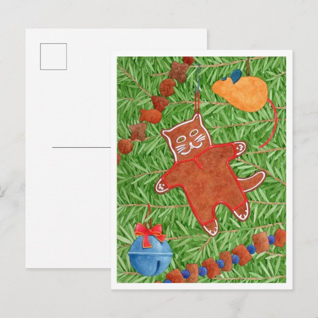 GINGERBREAD KITTY Postcard (Front/Back)