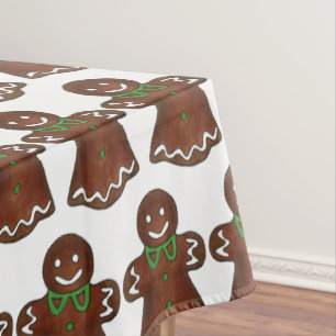 Gingerbread Lady Christmas Cookie Holiday Baking Tablecloth