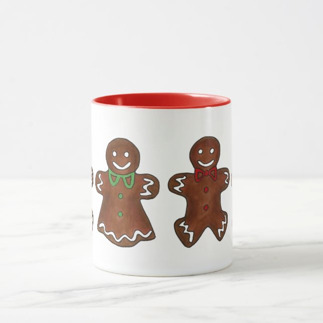 Gingerbread Lady Woman Christmas Holiday Cookie Mug (Center)