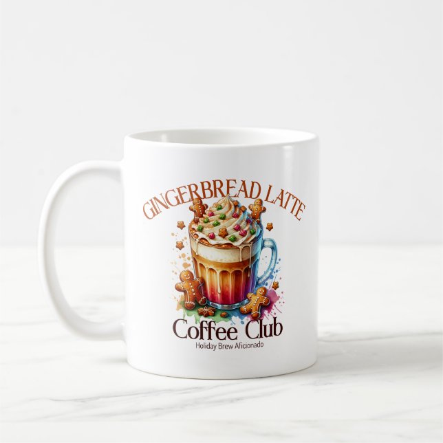 Gingerbread Latte Coffee Club Coffee Mug (Left)