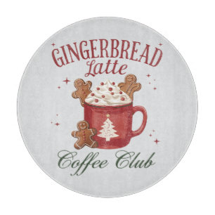 Gingerbread Latte Coffee Club Cutting Board