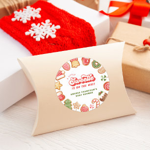 Gingerbread Little Sweetie Christmas Baby Shower Classic Round Sticker