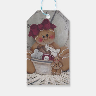 Gingerbread Mama Baking Cookies Gift Tag