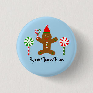 Gingerbread Man #1 Button