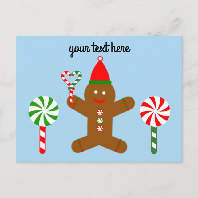 Gingerbread Man #1 Postcard (Front)