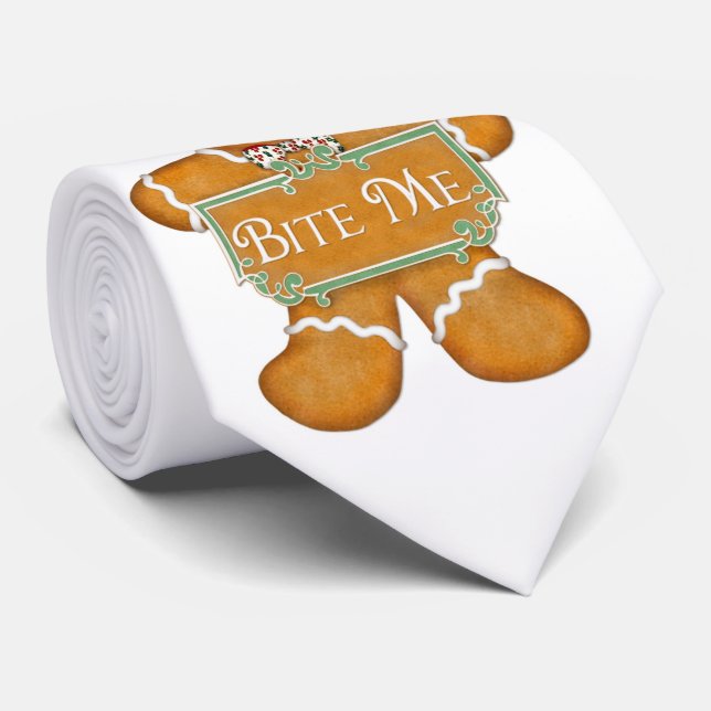 Gingerbread Man 2 - Bite Me Tie (Rolled)