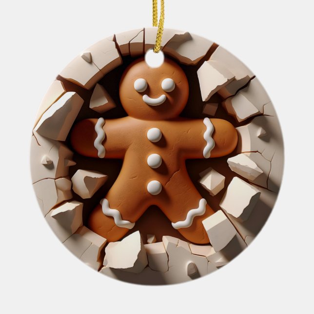 Gingerbread Man 3D Ornament (Front)