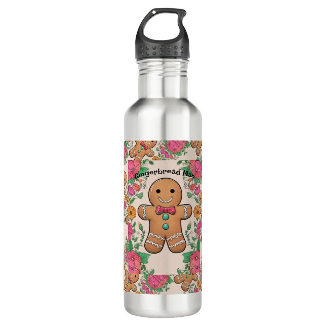 Gingerbread Man 710 Ml Water Bottle (Front)