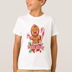 Gingerbread Man and Candy Cane Christmas  T-Shirt