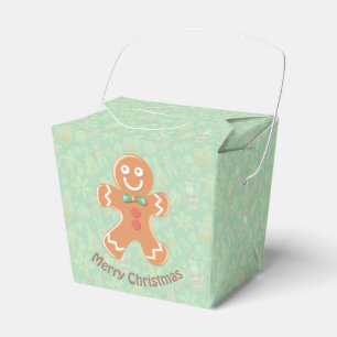 Gingerbread Man and Cookie Pattern Favour Box
