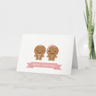 Gingerbread Man and Gingerbread Lady Holiday Card