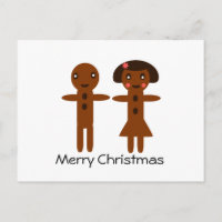 Gingerbread Man and Girl Merry Christmas