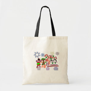 Gingerbread man and woman love tote bag