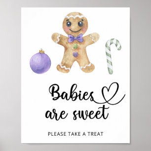 Gingerbread man - babies are sweet  poster