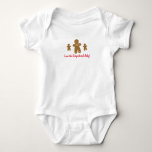 Gingerbread Man Baby Personalised Name Holiday Bodysuit