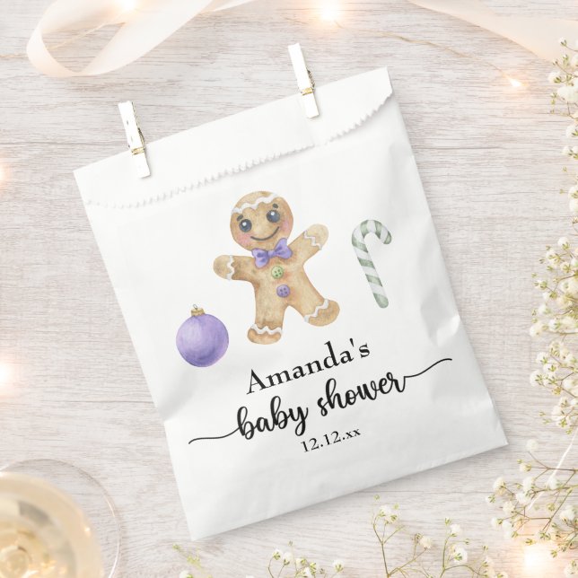 Gingerbread man baby shower favour bags (Clipped)