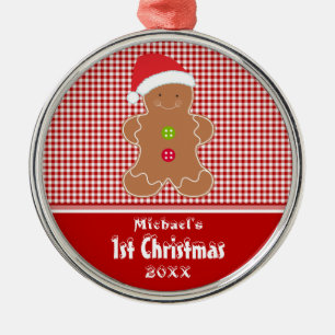 Gingerbread Man Baby's First Christmas Ornament