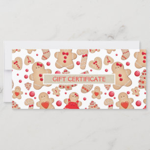 Gingerbread Man Baked Cookies Gift Certificate