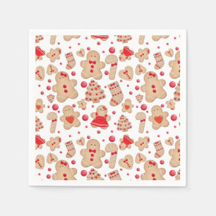 Gingerbread Man Baked Cookies Rustic Whimsical Napkin