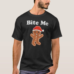 Gingerbread Man Bite Me Christmas Cookie Costume T-Shirt