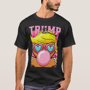 Gingerbread Man Bubblegum Trump Blowing Pink Sungl T-Shirt