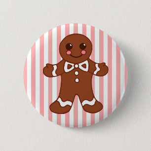 Gingerbread Man Button