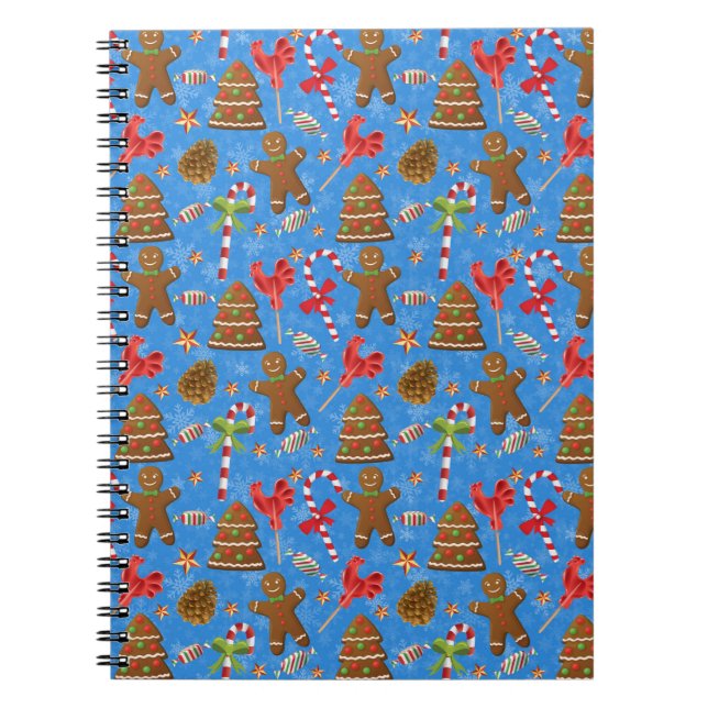 Gingerbread Man,Candy and lollipop Notebook (Front)