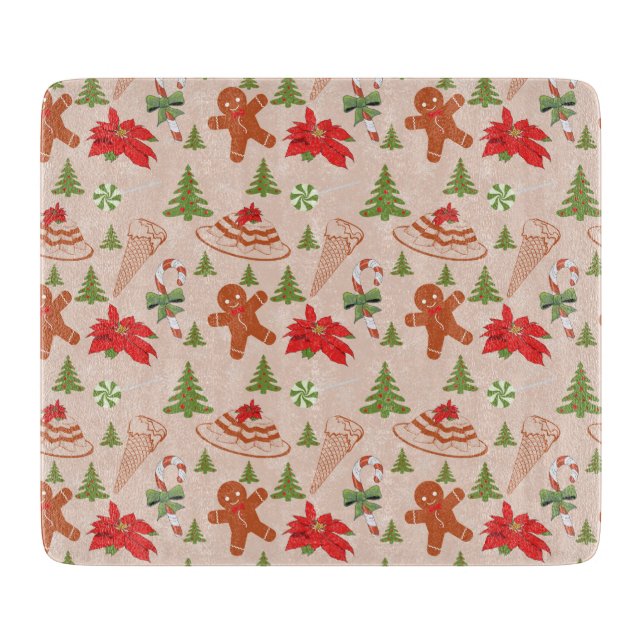 Gingerbread Man,Candy mints and ice cream Cutting Board (Front)