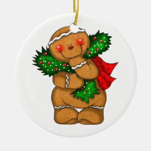 Gingerbread Man Ceramic Tree Decoration