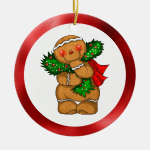 Gingerbread Man Ceramic Tree Decoration