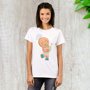 Gingerbread Man Chef with Piping Bag T-Shirt
