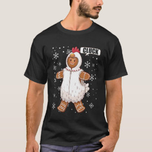 Gingerbread Man Chicken Cookie Christmas Kids T-Shirt