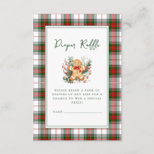 Gingerbread Man Christmas Baby Shower Enclosure Card