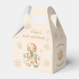 Gingerbread Man Christmas Baby Shower Favour Box