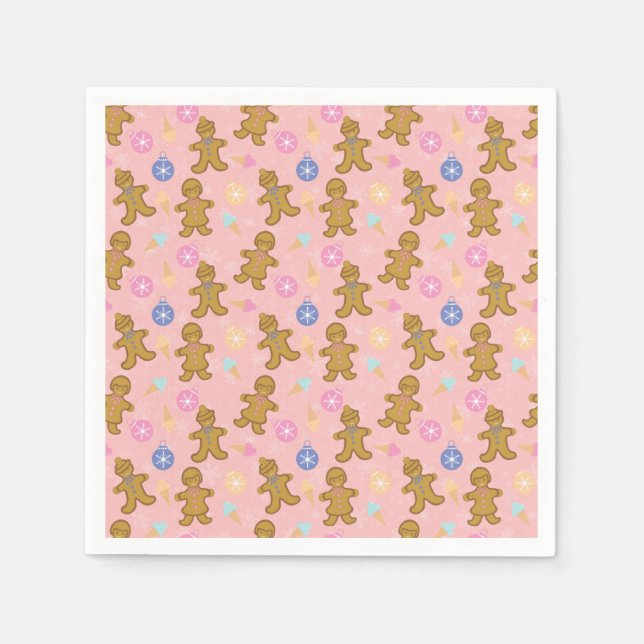 Gingerbread Man,Christmas balls Napkin (Front)