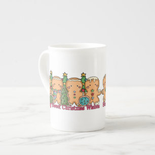 Gingerbread Man Christmas Bone China Mug