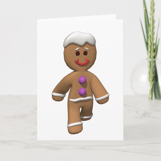 Gingerbread Man Christmas Card (Front)