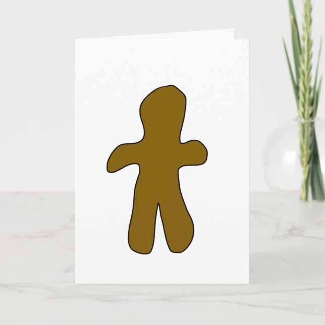 Gingerbread Man Christmas Card (Front)
