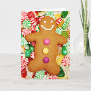 Gingerbread man christmas card
