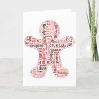 Gingerbread man christmas card. holiday card