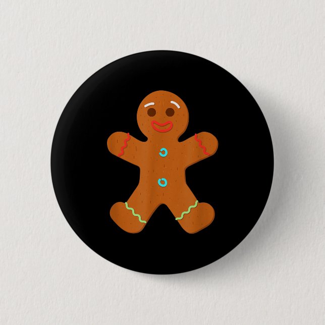 Gingerbread Man Christmas Cookie Baking  6 Cm Round Badge (Front)