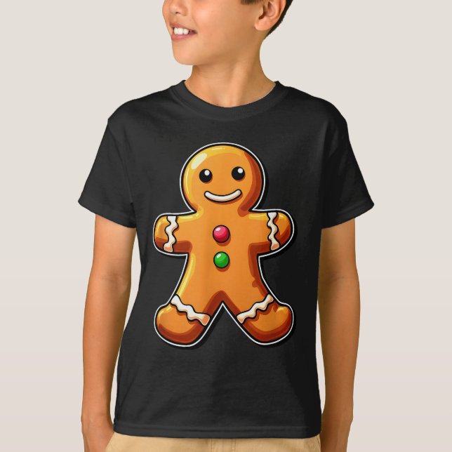 Gingerbread Man Christmas Cookie Baking Holiday Te T-Shirt (Front)