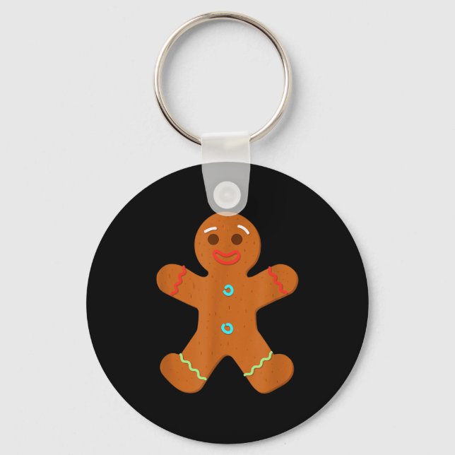 Gingerbread Man Christmas Cookie Baking  Key Ring (Front)